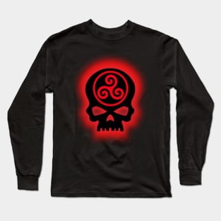 Red Celtic Skull Long Sleeve T-Shirt